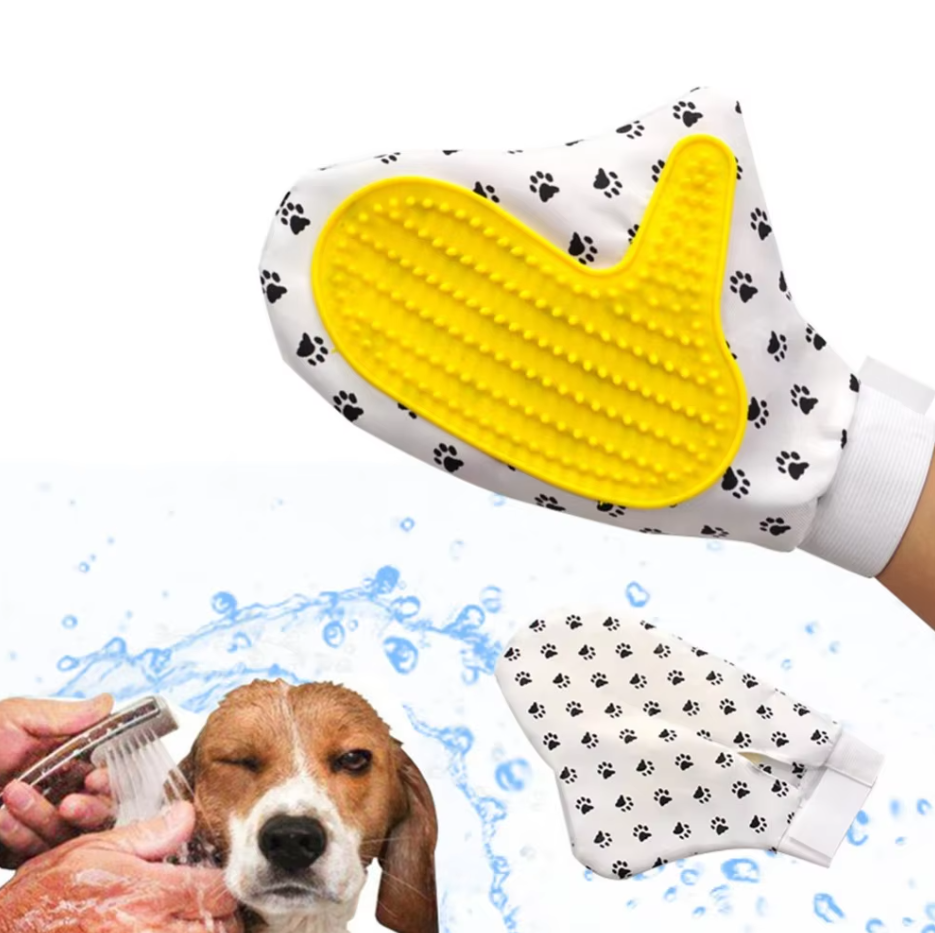 Pet Grooming Glove For Dogs And Cats - Massage Glove With Soft Nubs