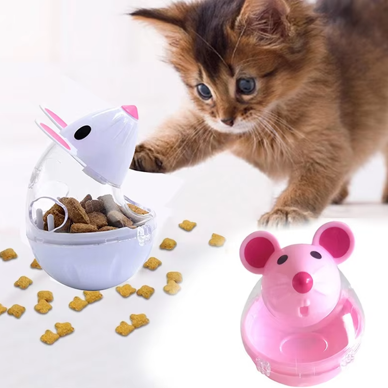 Cat Toy Food Dispenser - Interactive Mouse With Treat Dispenser