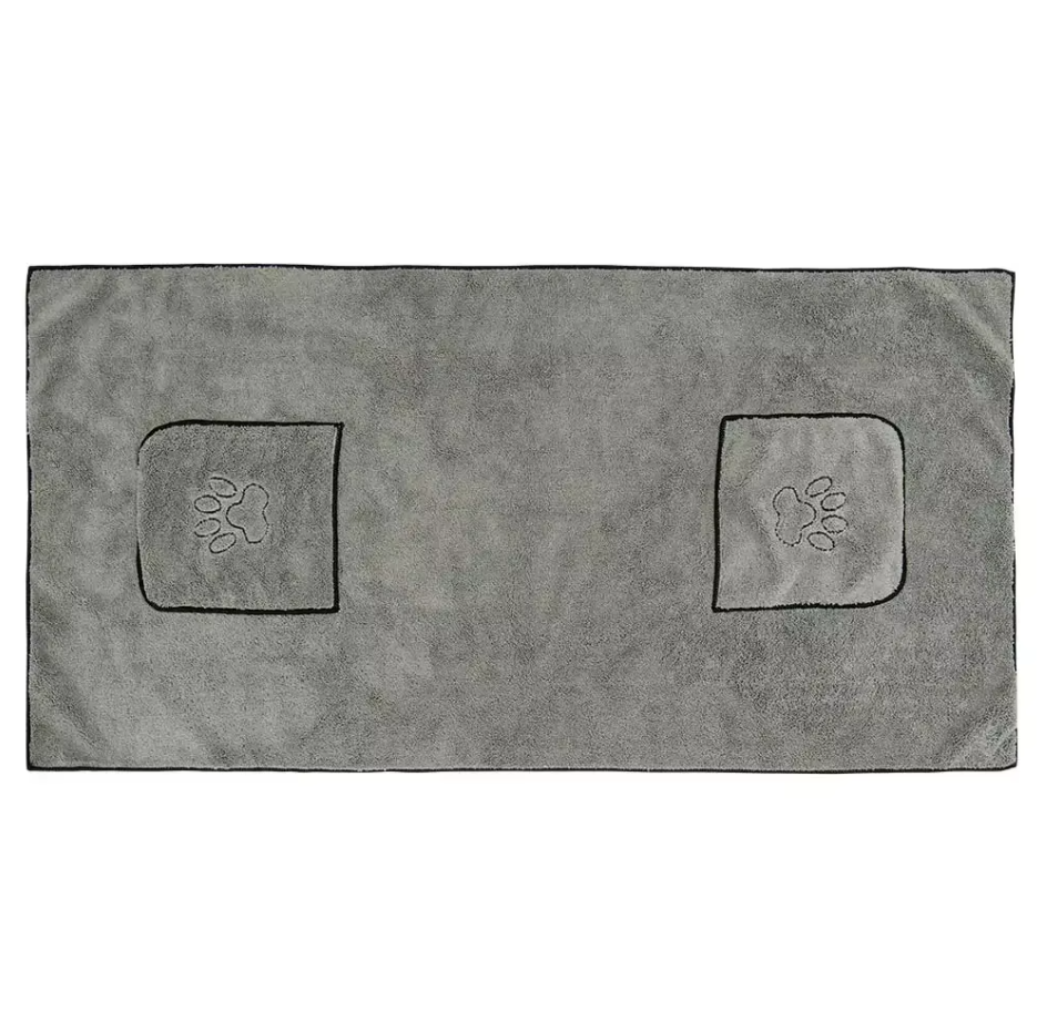 Microfibre Towel for Pets with Integrated Handbags