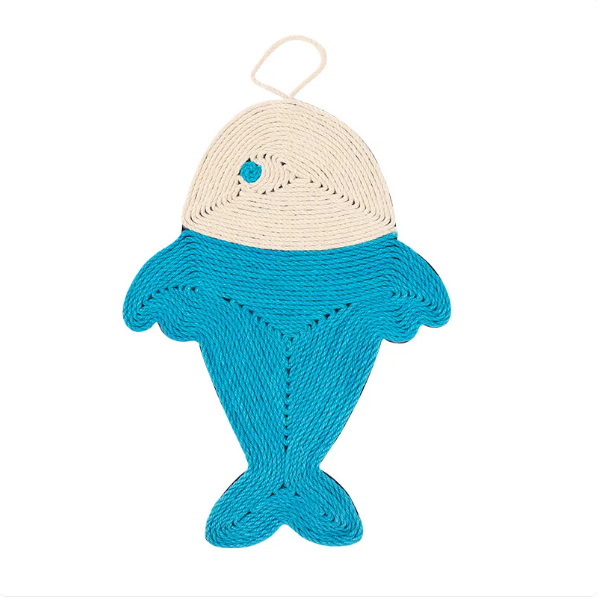 Cat Scratching Mat In Fish Design - Sisal Toy For Cats For Claw Care