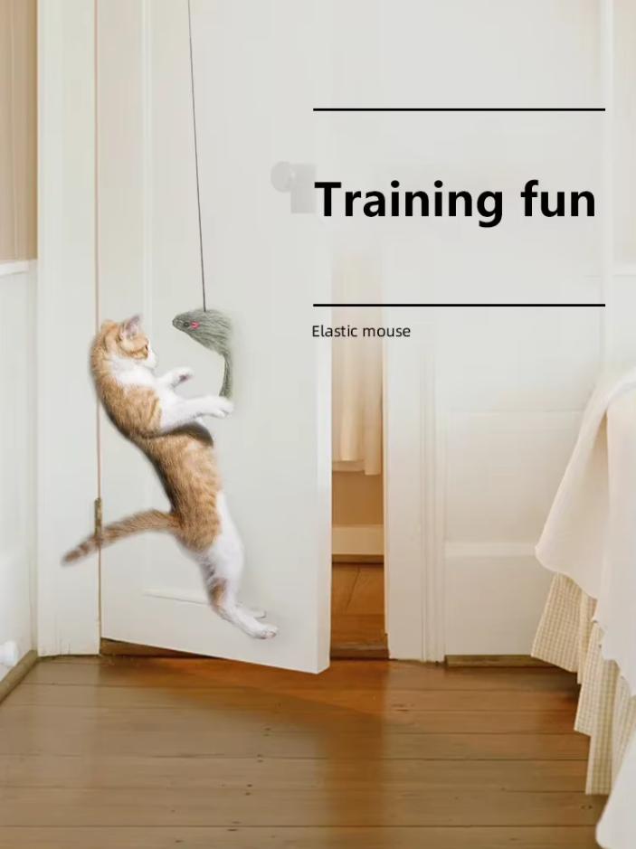 Interactive Door Toy - Jumping Mouse For Active Cats