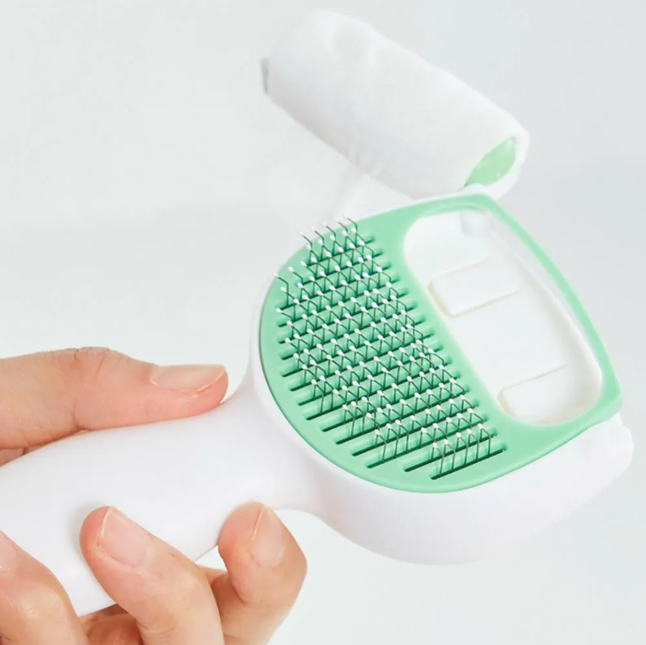 Self - Cleaning Pet Grooming Brush with Hair Removal