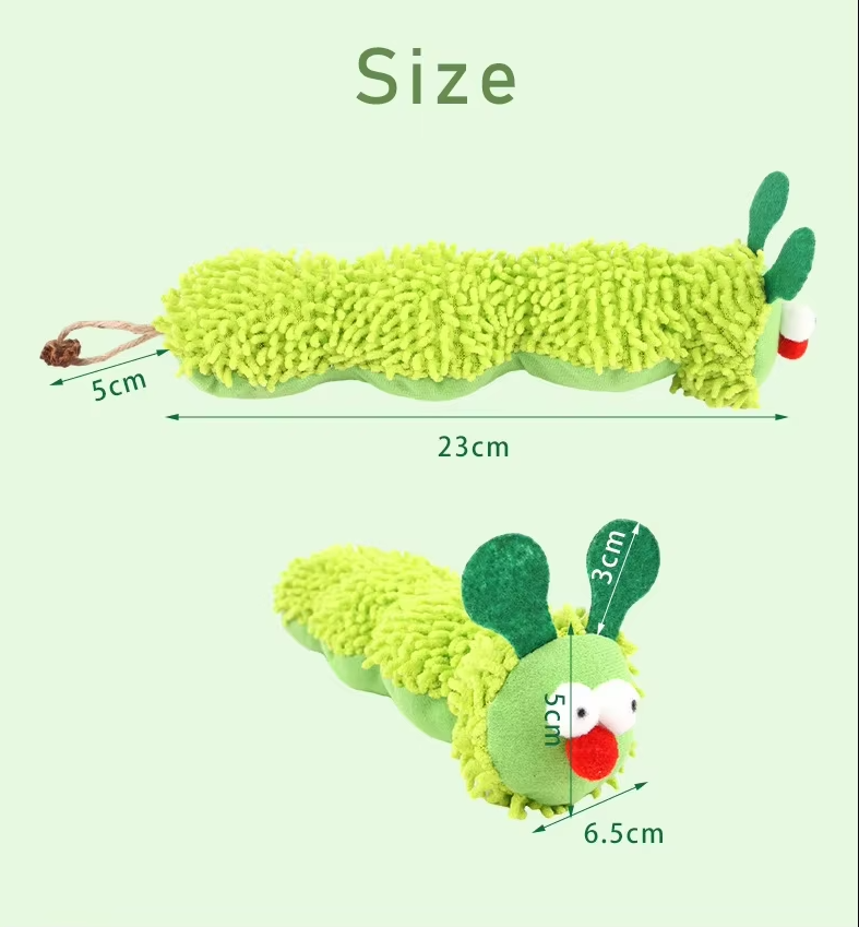 Cat Toy Caterpillar - Soft Cuddly Toy With Catnip