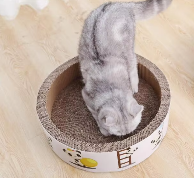 Cat Scratching Mat Round With Cute Design - Cat Scratching Board For More Scratching Fun And Relaxation