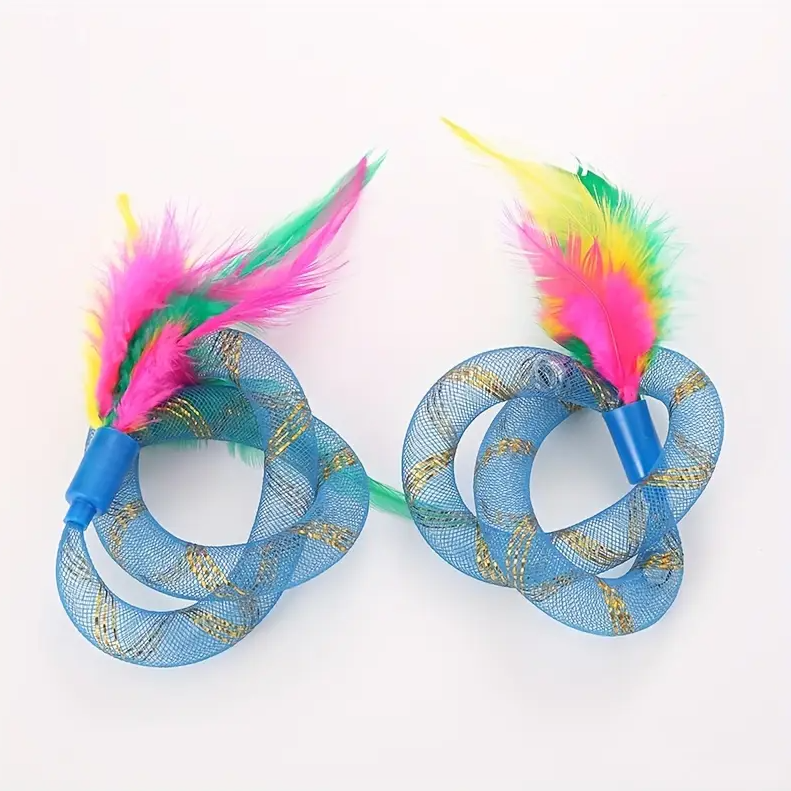 Cat Toy Set - Shuttlecocks With Mesh Rings