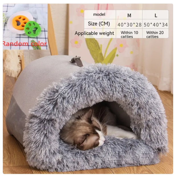 Cozy Pet Cave For Dogs And Cats - Soft And Warm Bed For Relaxation