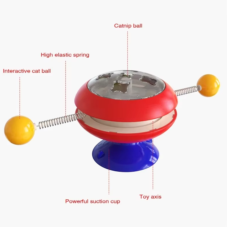 Interactive Cat Toy With Rotating Balls - Toys For Active Cats