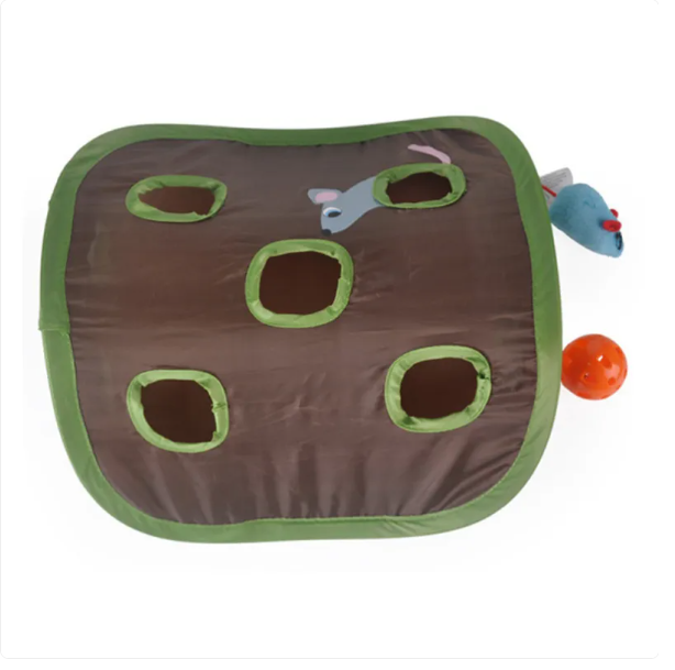 Cat Tent With Toys - Interactive Cave With Mice And Balls For Cats