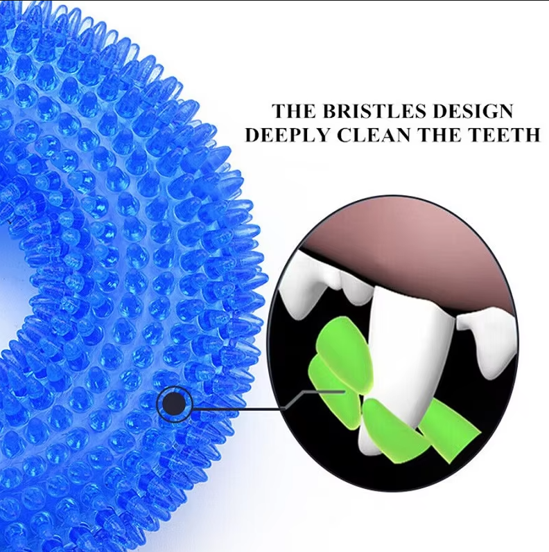 Dog Toy Chewing Ring - Robust Teething Toy For Dental Care Massage