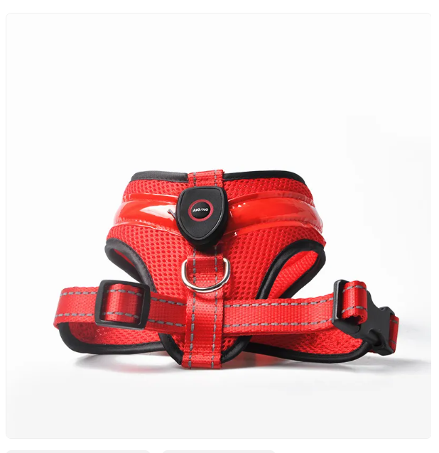 Comfortable Dog Harness With Reflective Stripes - Breathable And Adjustable