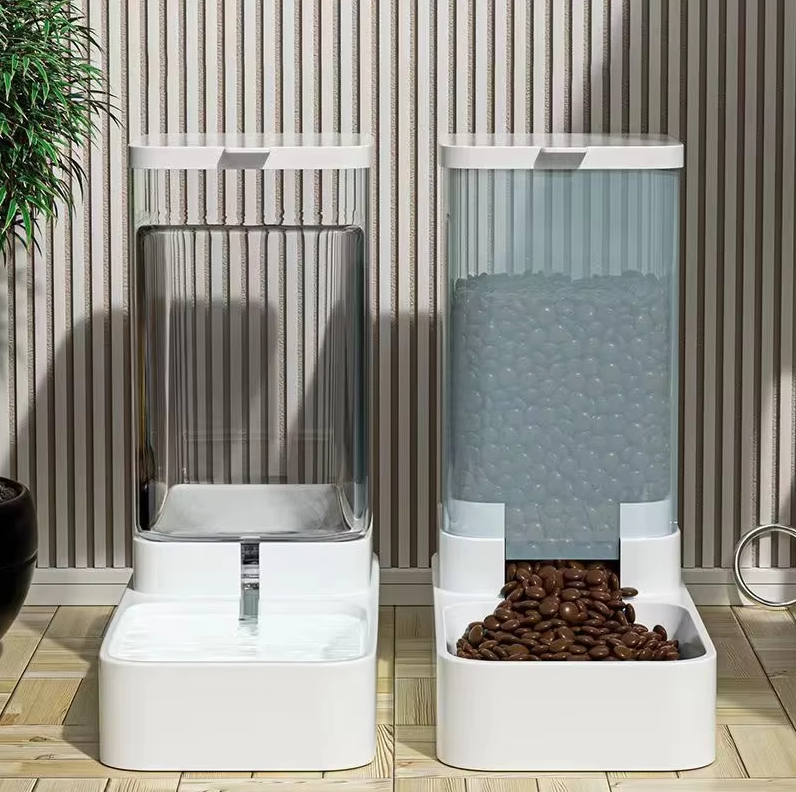 Automatic Pet Feeder And Water Dispenser Set