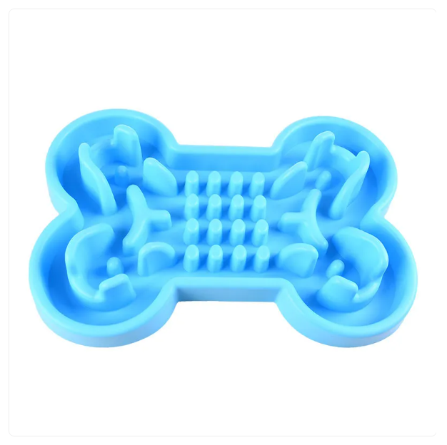 Slow Feed Bowl For Dogs - Anti-sling Bowl In Bone Design