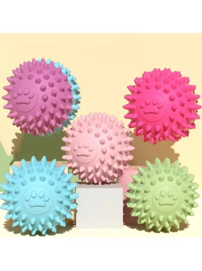 Nub Ball Dog Toy - Dental Care and Chew Ball Made of Soft Rubber