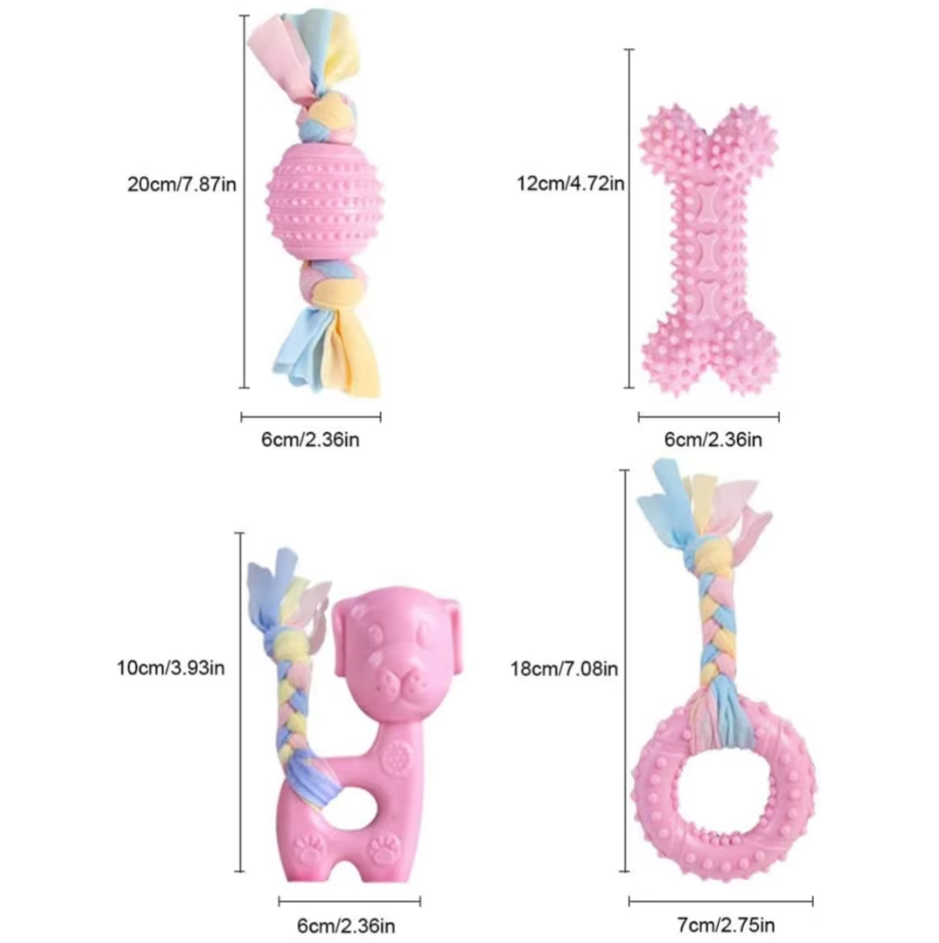 Puppy Toy Set - Bite - Resistant Plush Chew Toys For Dogs