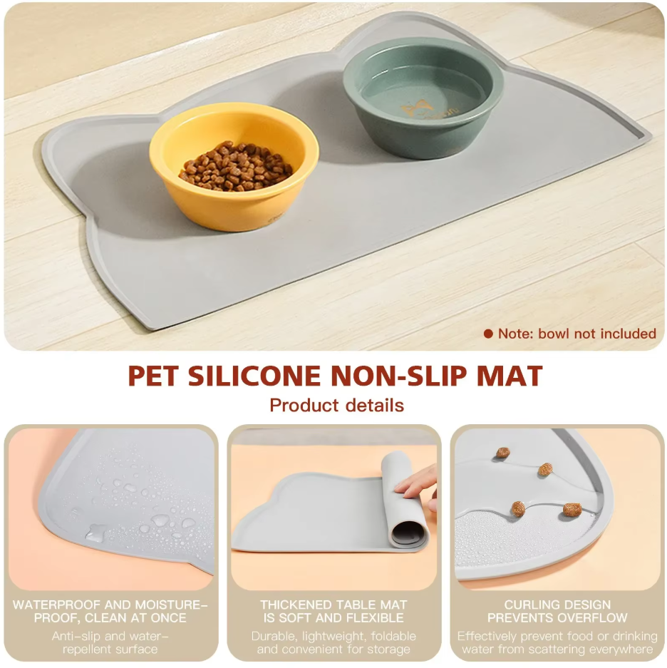 Cat Plate Mat With Non - Slip Underside