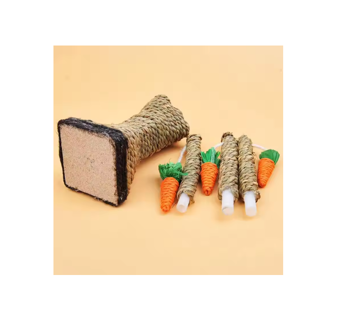 Cat Scratching Post In Tree Design - Sisal Scratching Post With Carrot Toys