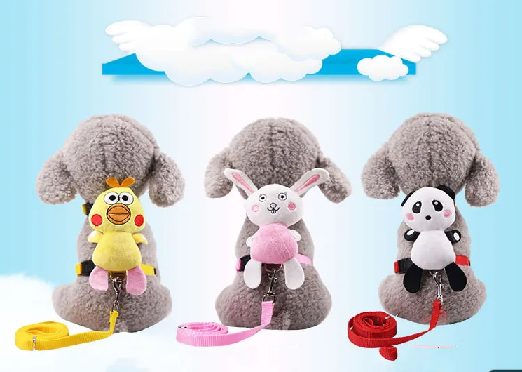 Cute Pet Harness With Angel Wings And Lead - Adjustable For Cats Small Dogs