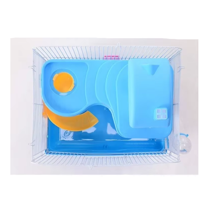 Hamster Cage With Shelves And Drinking Bottle - Compact Cage For Rodents
