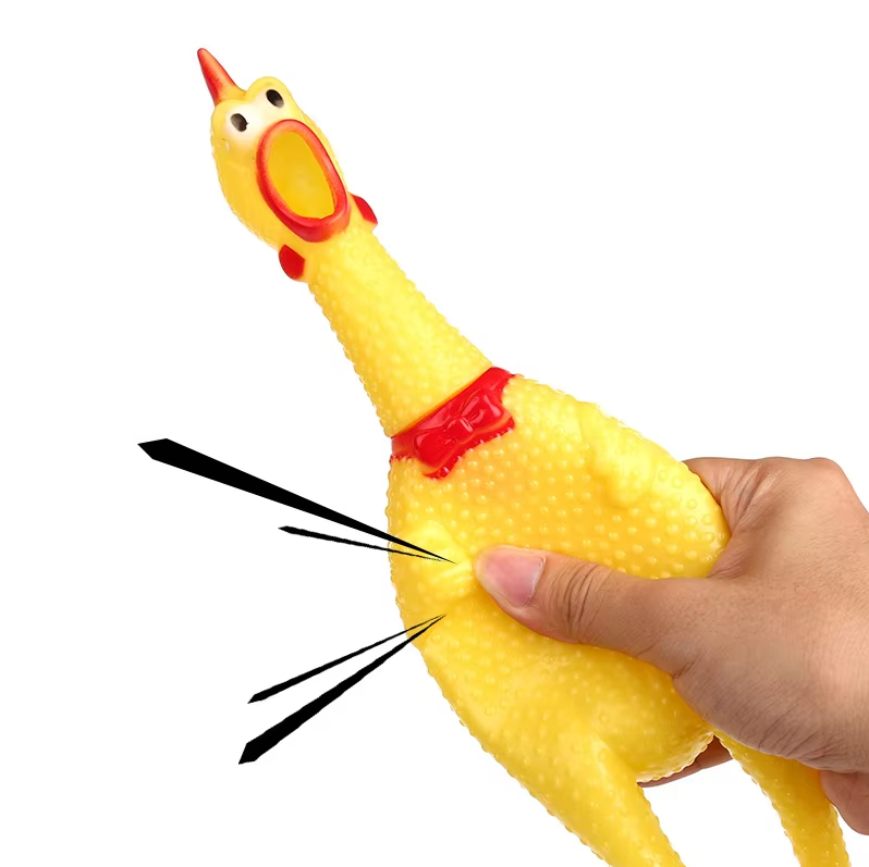 Squeaky Rubber Chicken - Fun Dog Toy