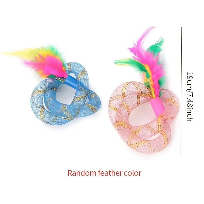 Cat Toy Set - Shuttlecocks With Mesh Rings