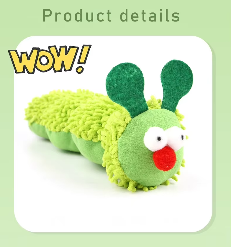 Cat Toy Caterpillar - Soft Cuddly Toy With Catnip
