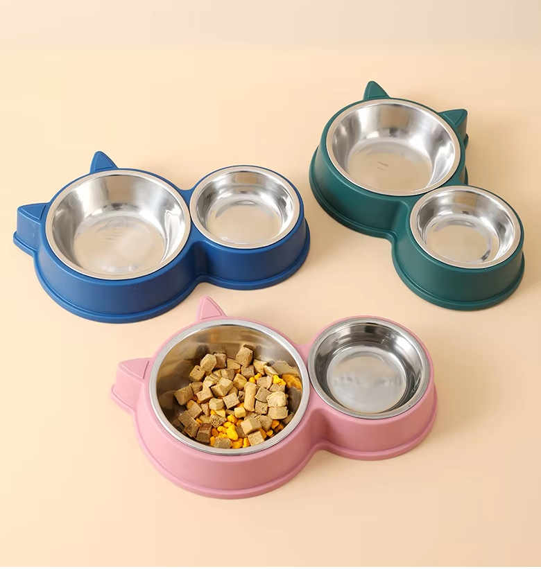 Cat Plate Set With Cat Ears And Non - Slip Base