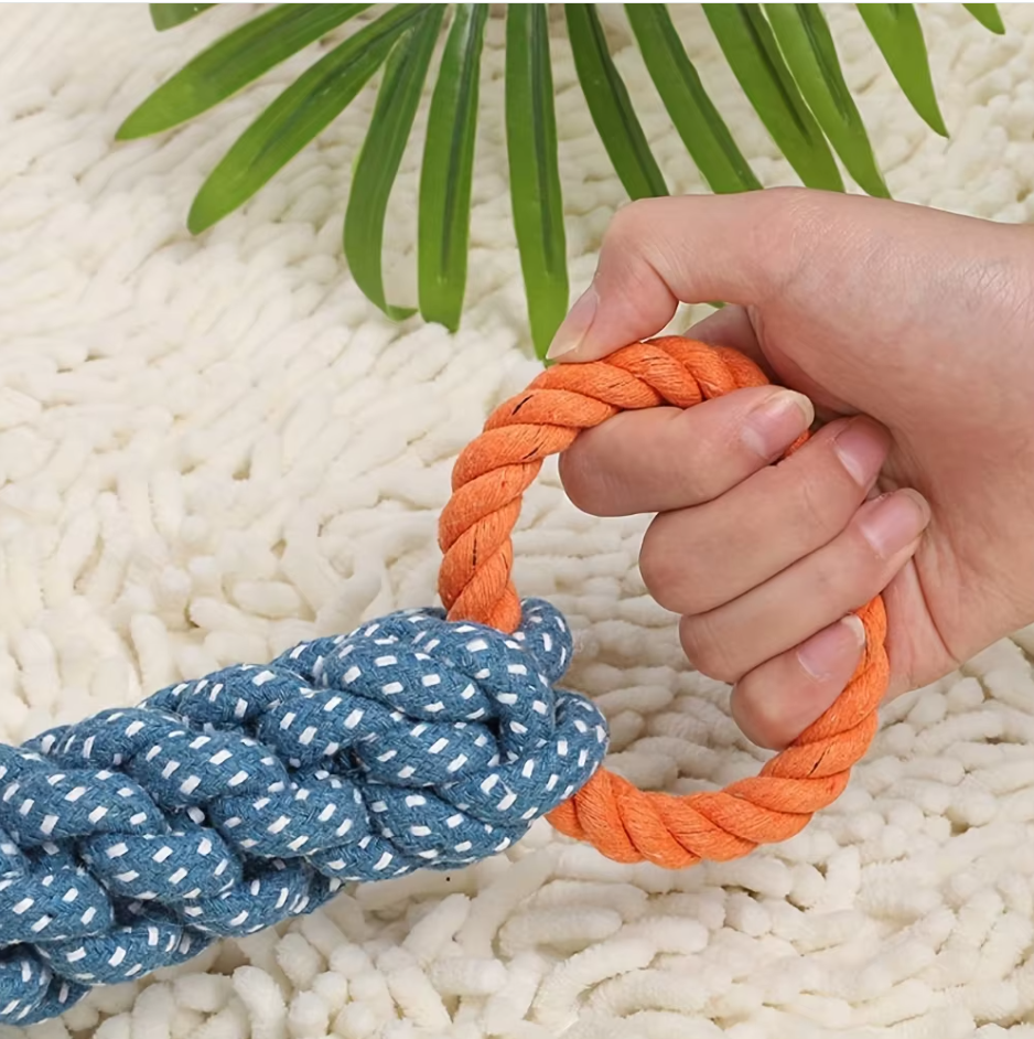 Dog Toy Chew Bone - Robust Rope Toy For Pulling And Biting Games