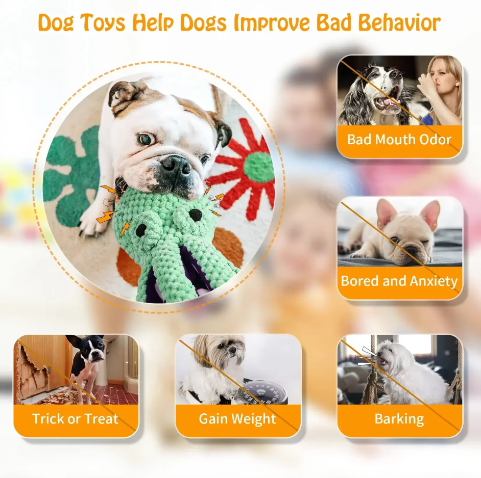 Squeaker Octopus - Robust Chew Toy for Dogs