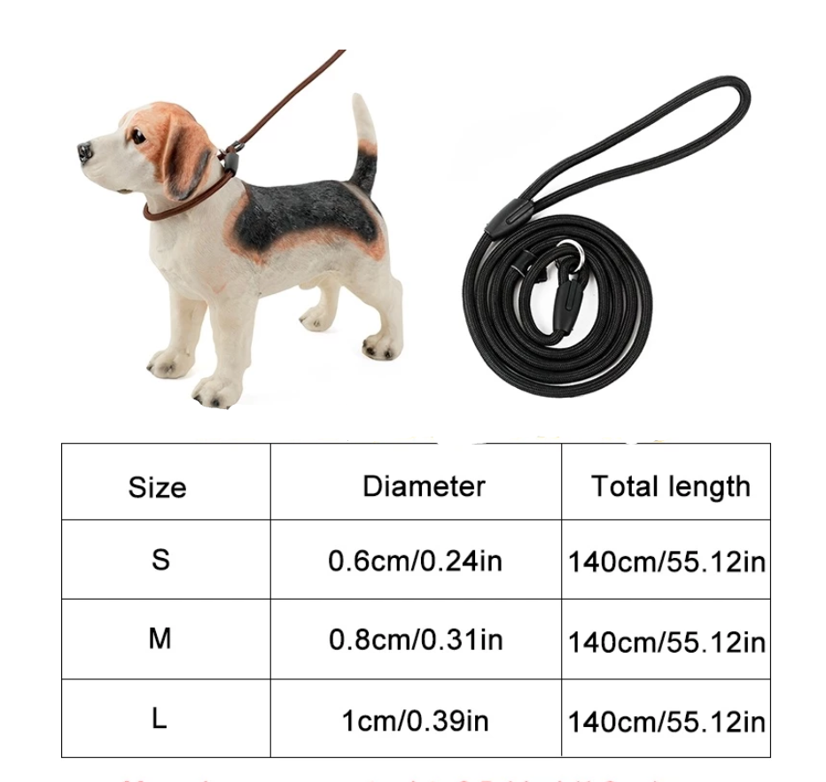 Dog Leash Made Of Durable Rope With Snap Hook For Safe Walking
