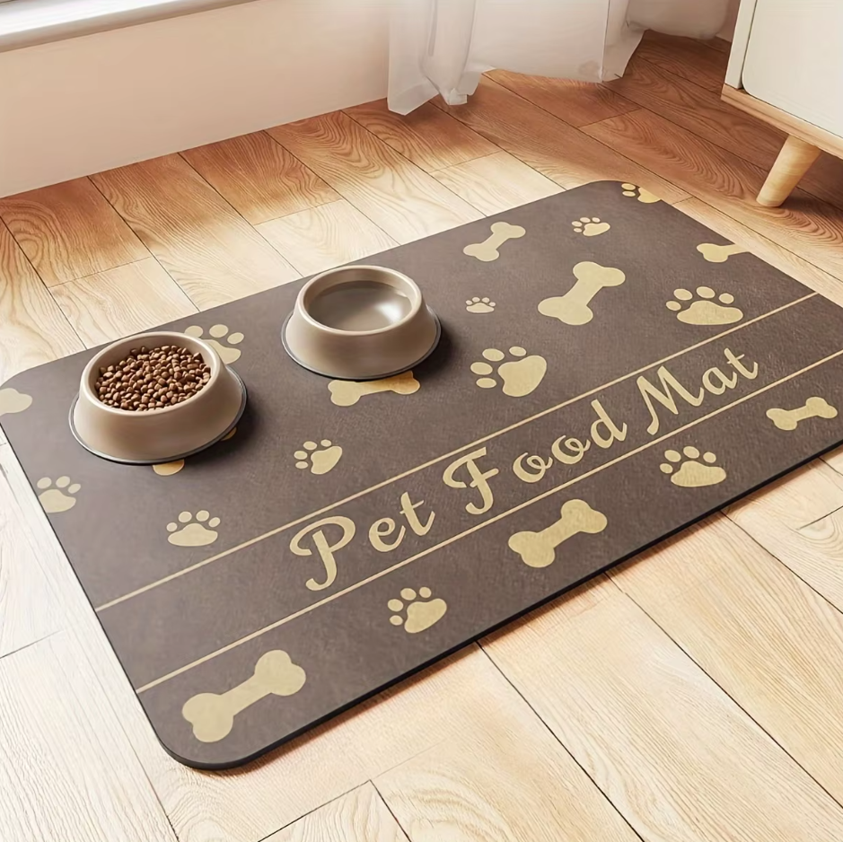 Waterproof Pet Food Mat - Non - Slip Easy To Clean Food Mat For Dogs & Cats