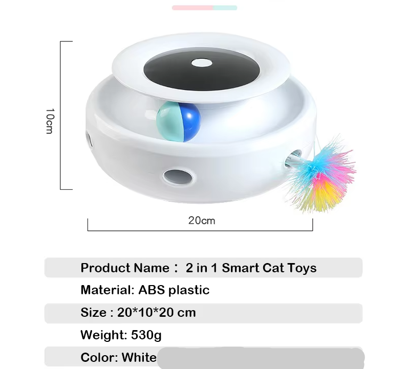 Interactive Cat Toy With Moving Led Light