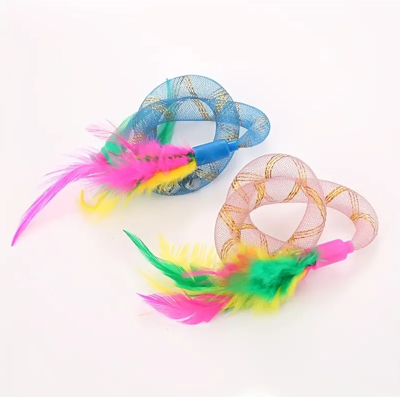 Cat Toy Set - Shuttlecocks With Mesh Rings