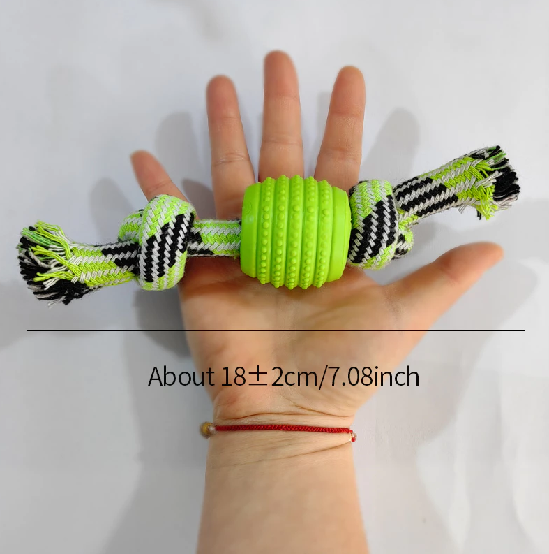 Dog Toy Chew Rope - Robust Rope With Teething Ball For Dental Care Fun