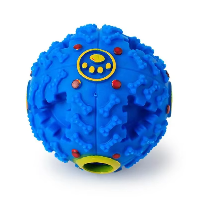 Interactive Squeaky Ball For Dogs - Robust Toy With Treat Function