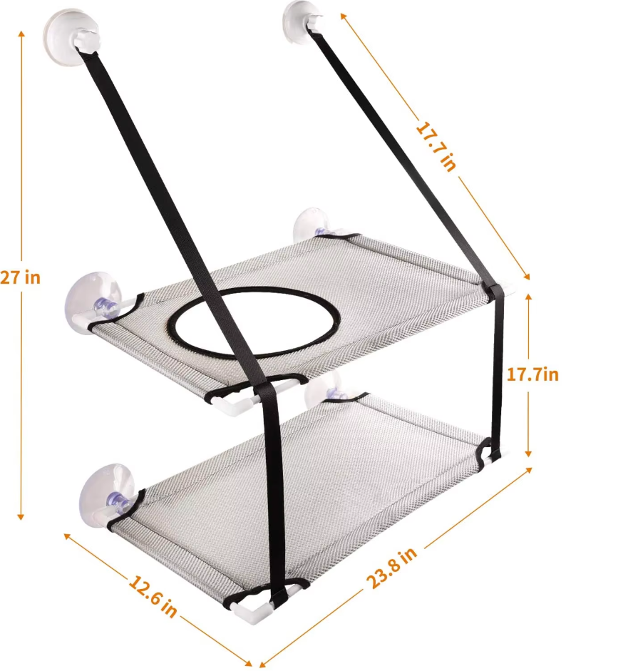 Cat Window Lounger - Space-saving And Stable With Suction Feet