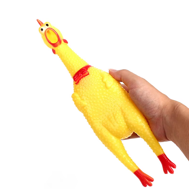 Squeaky Rubber Chicken - Fun Dog Toy