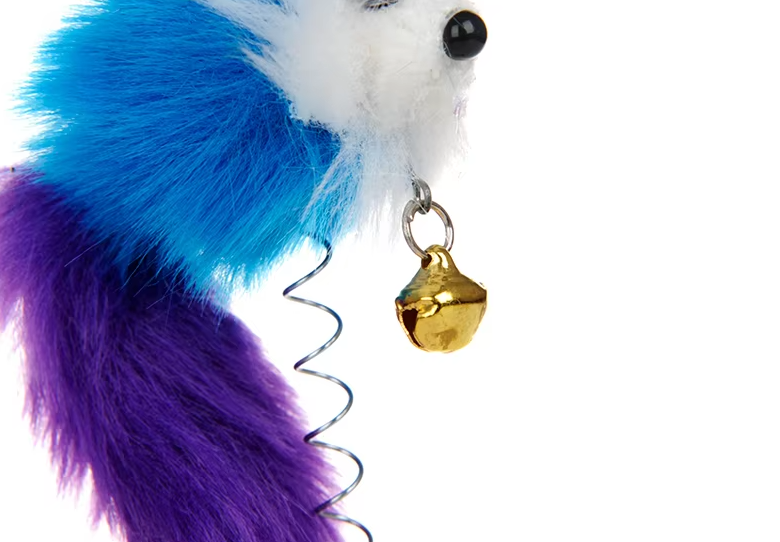 Cat Toy Feather Mouse - Interactive Wiggling Fun With Suction Cup Bell