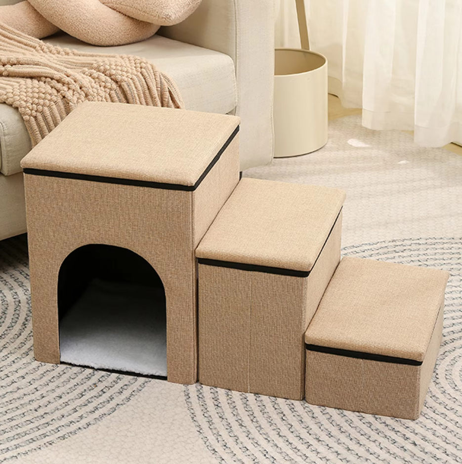 Pet Stairs And Ramp Ladder - Sturdy And Foldable For Dogs And Cats