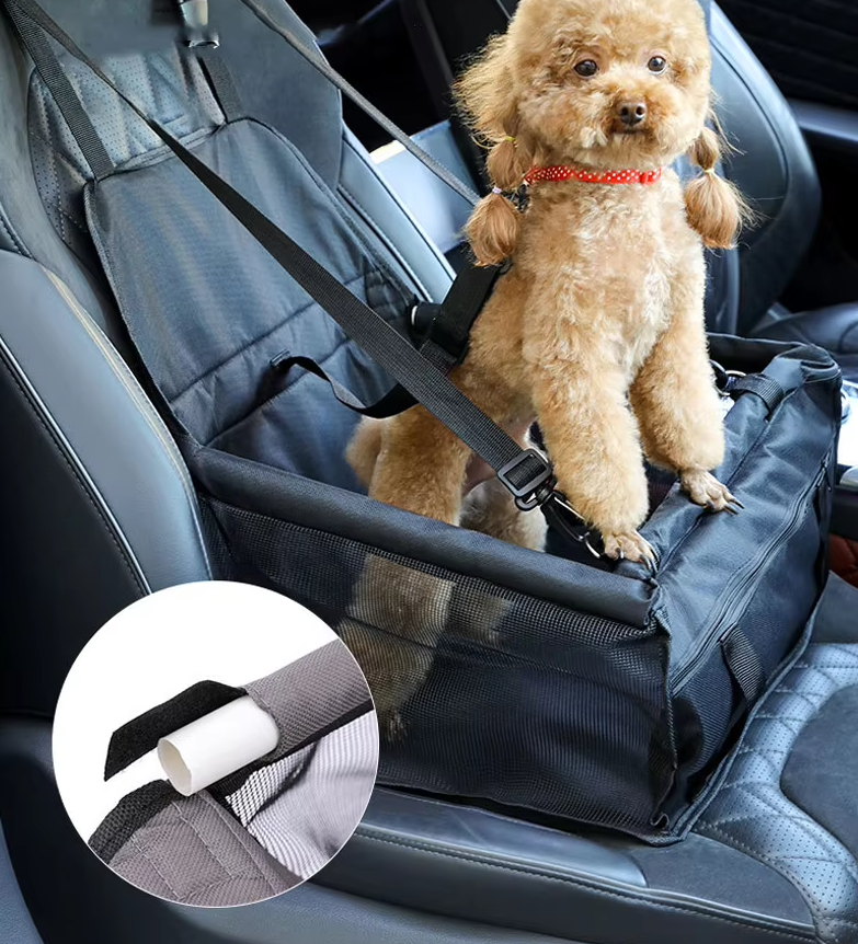 Folding Car Seat For Dogs - Sturdy And Waterproof Dog Seat With Safety Belt