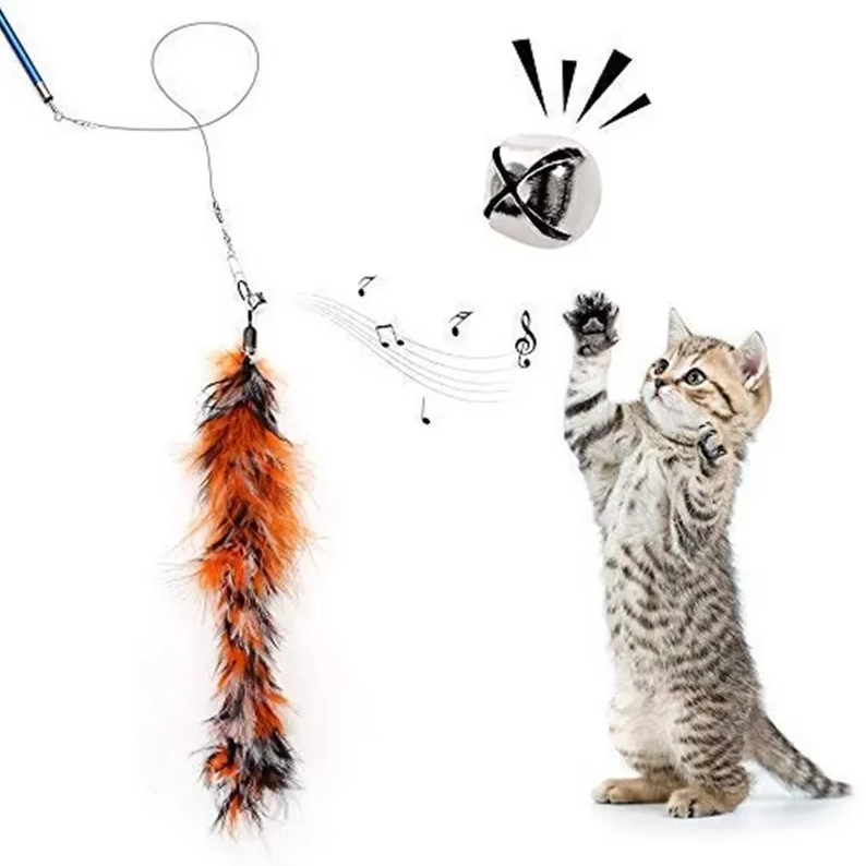 Telescopic Cat Fishing Rod With Feathers - Interactive Toy For Exciting Hunting Adventures