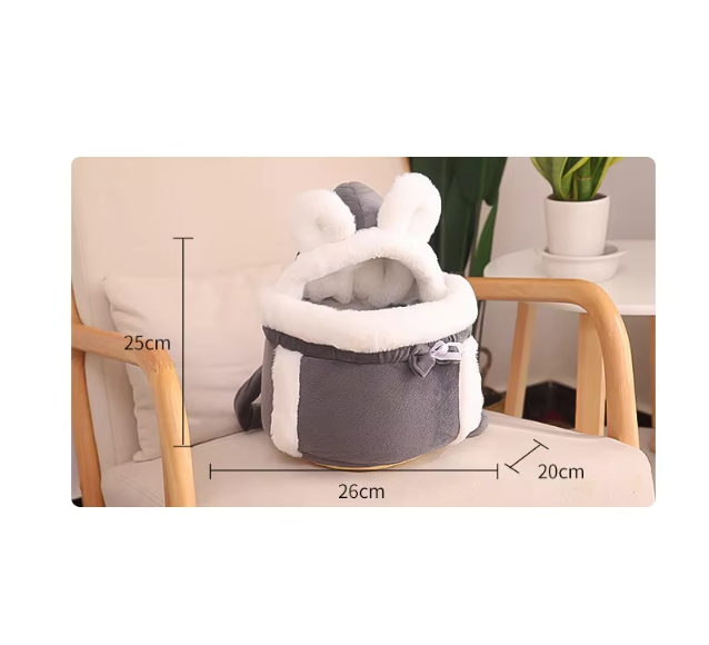 Cat Carrier With Soft Plush - Comfortable And Cute Design