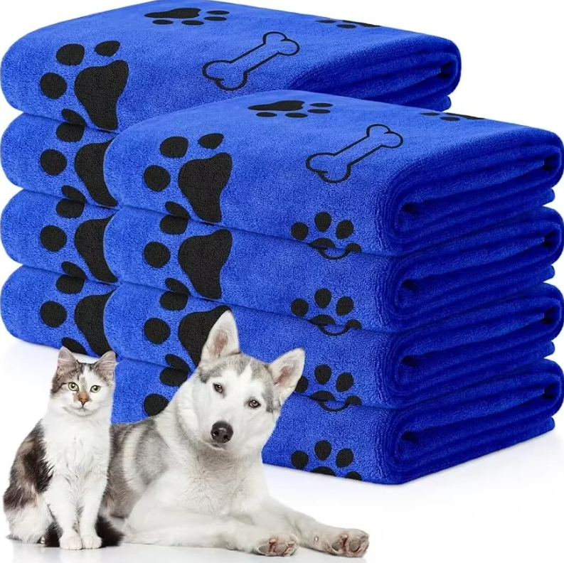 Super Absorbent Dog Towel - Soft Quick Drying Microfibre Towel For Dogs & Cats