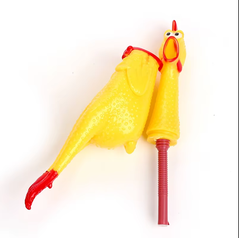 Squeaky Rubber Chicken - Fun Dog Toy