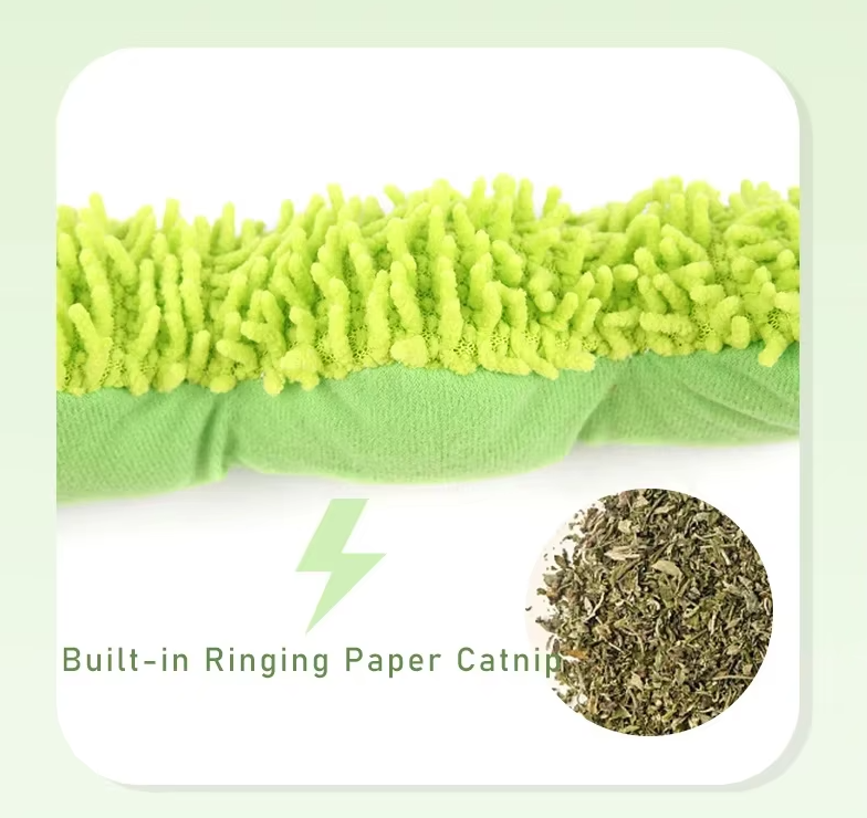 Cat Toy Caterpillar - Soft Cuddly Toy With Catnip