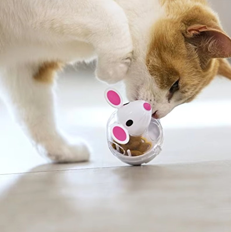 Cat Toy Food Dispenser - Interactive Mouse With Treat Dispenser