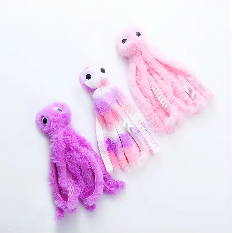 Cat Toy Octopus - Soft Plush Toy With Catnip Long Tentacles