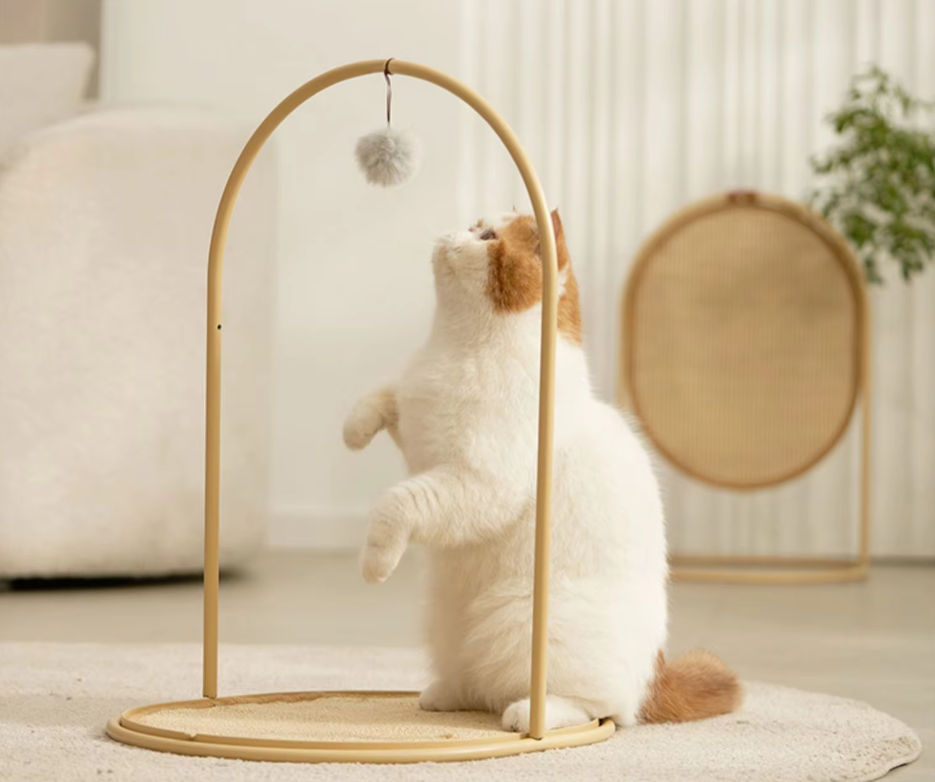 Cat Scratching Post In A Modern Design - Sisal Scratching Toy For Cats For Claw Care