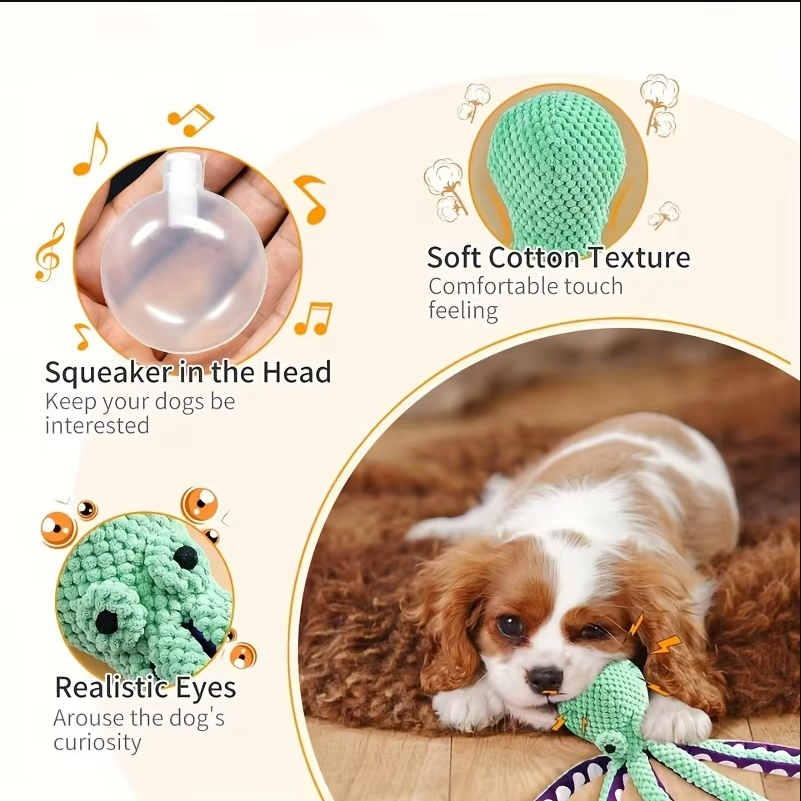 Squeaker Octopus - Robust Chew Toy for Dogs