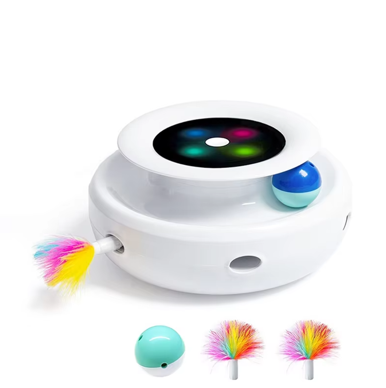 Interactive Cat Toy With Moving Led Light