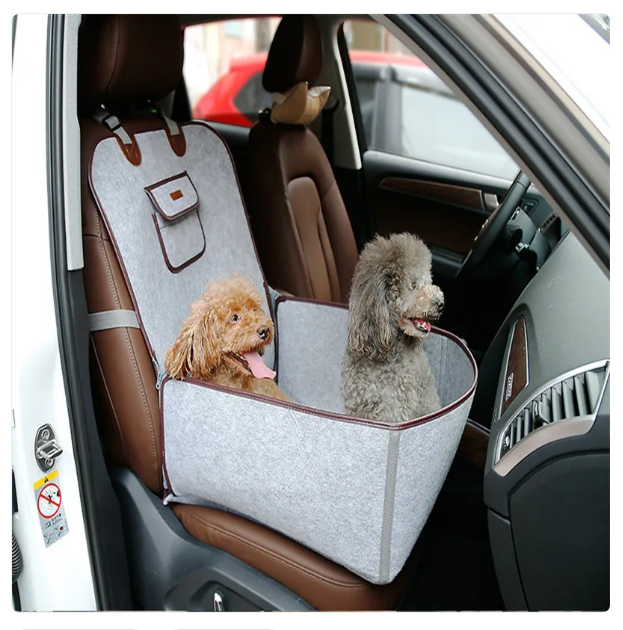 Dog Seat In The Car - Comfortable And Safe Dog Seat For The Car With Fastening Strap